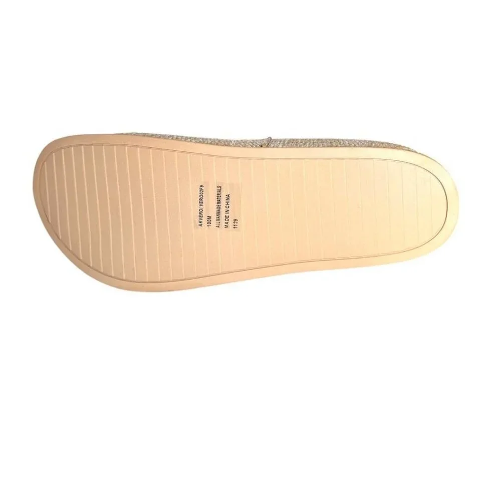 Anne Klein Womens White Open Toe Espadrille Platform Wedge Sandals Sz 10 New